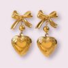Heart & Bow Earrings