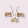 Bow Necklace and Earrings Set - Image 3