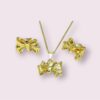 Bow Necklace and Earrings Set