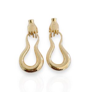 Gold hand Hold Earrings