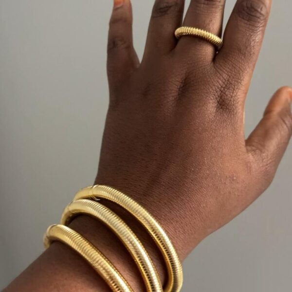 Indigo Bangle and Ring Set - Image 2