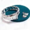 Silver Strap Bangle and  Ring
