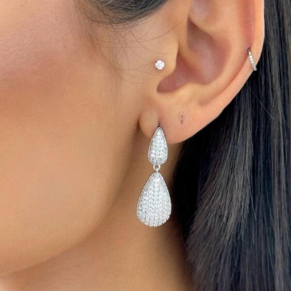Kayla Earrings in Silver - Image 2
