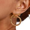 Ouria Earrings - Adjustable Hypoallergenic Gold Plated Stainless Steel Design with Tarnish Free Finish for Comfortable Fit - Image 3