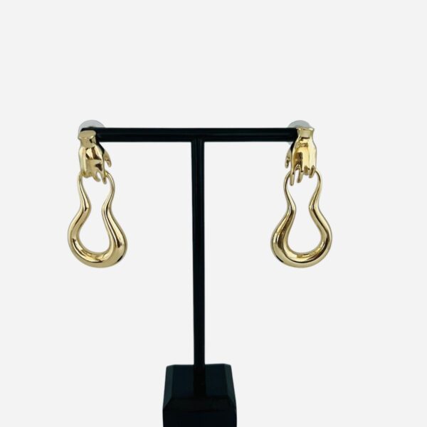 Gold hand Hold Earrings - Image 2