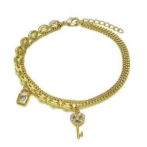 Key and Lock Charmed Bracelet