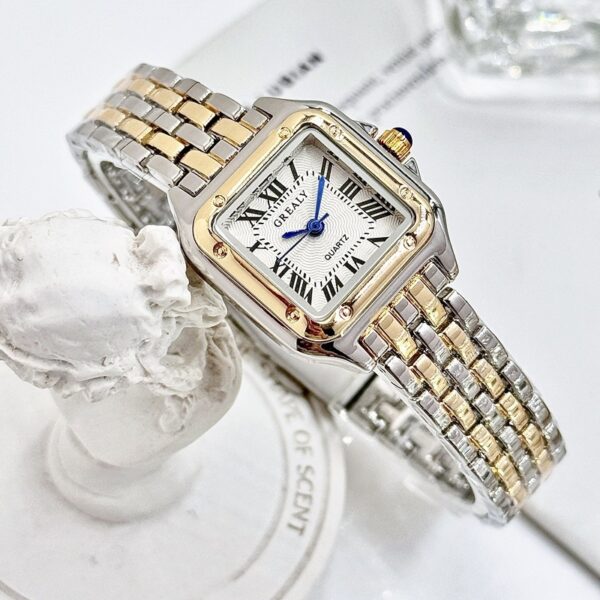 Classic Retro Square Waterproof Women's Diamond-embedded Watch - Image 10