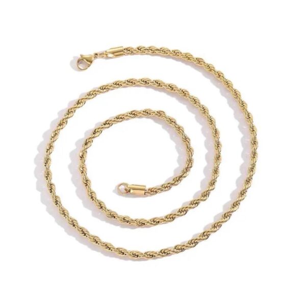Gold Filled Rope Chain for Men and Women - Image 2