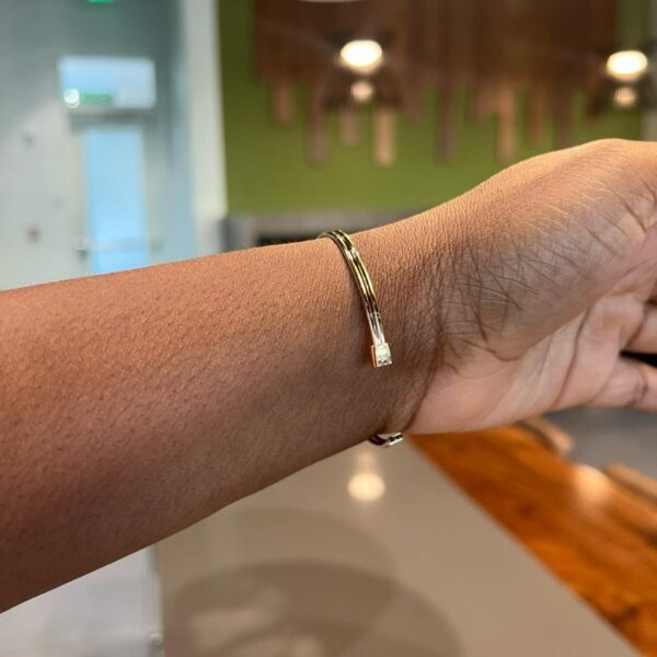 Knot 18K Gold Filled Bangle- Adjustable - Image 2
