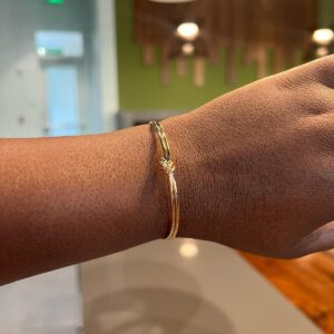 Knot 18K Gold Filled Bangle- Adjustable