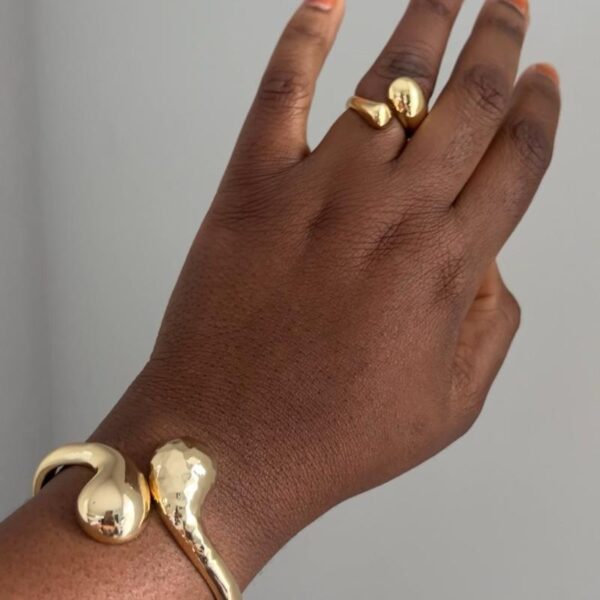 Water Drop Bangle and Ring Set - Image 2