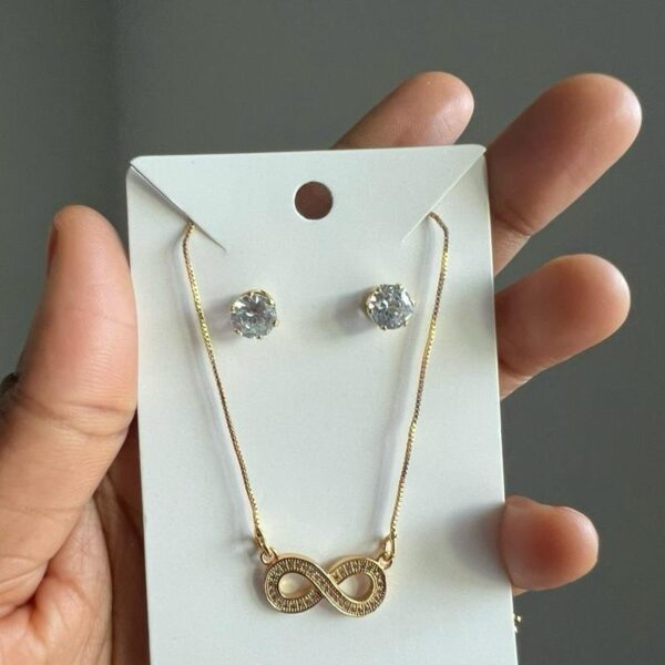 Infinity Necklace and Earrings Ser - Image 2