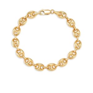Gold Filled Puffy Mariner Link Bracelet- 8inch