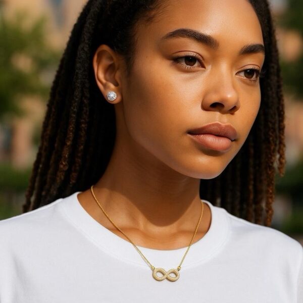 Infinity Necklace and Earrings Ser - Image 3