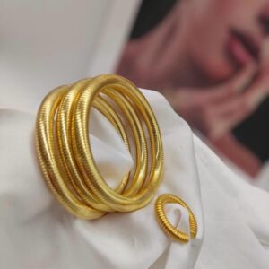 Indigo Bangle and Ring Set