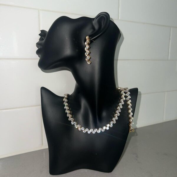 3 pieces Gold Cubic Zirconia Set - Image 2